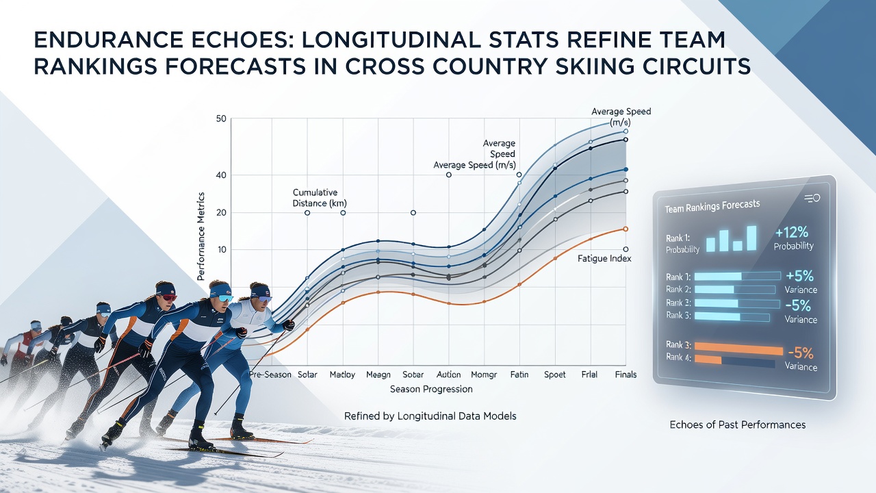 Graph showing longitudinal endurance data trends for cross country skiing teams
