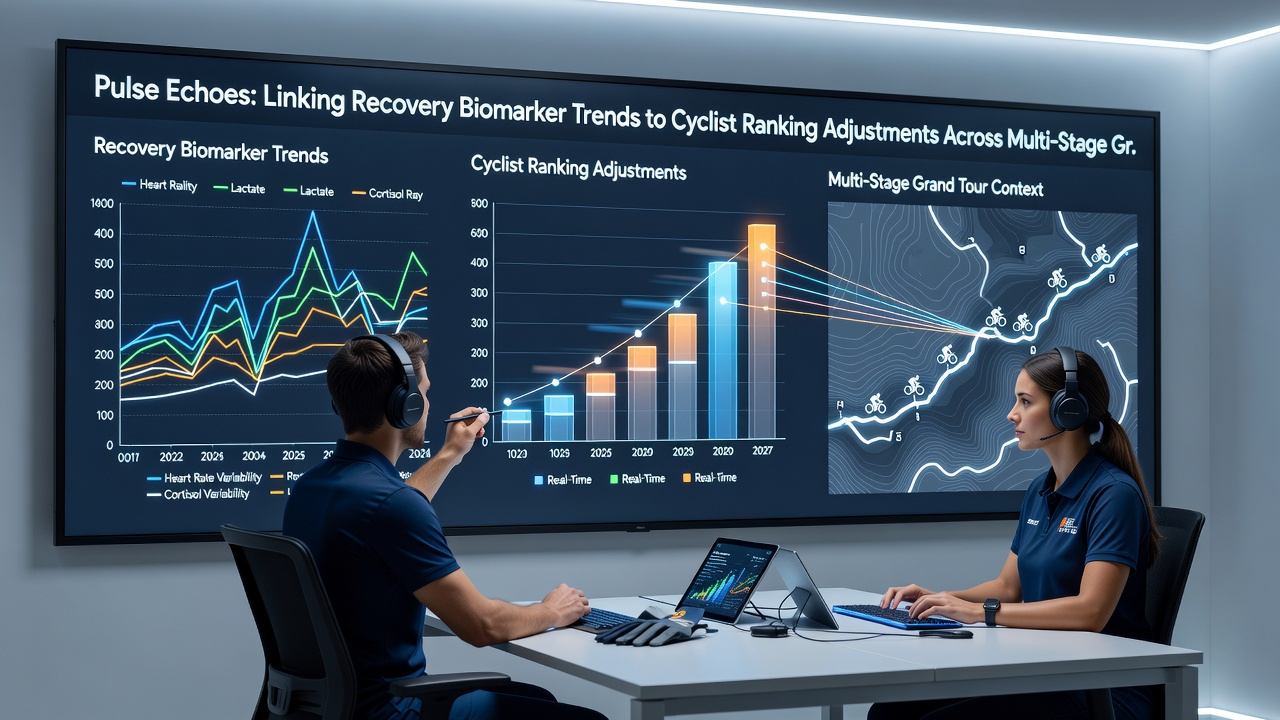 Data visualization of recovery biomarker trends affecting cyclist rankings