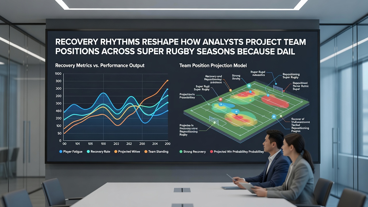 Data visualization showing sleep scores and hydration levels correlated with Super Rugby player availability
