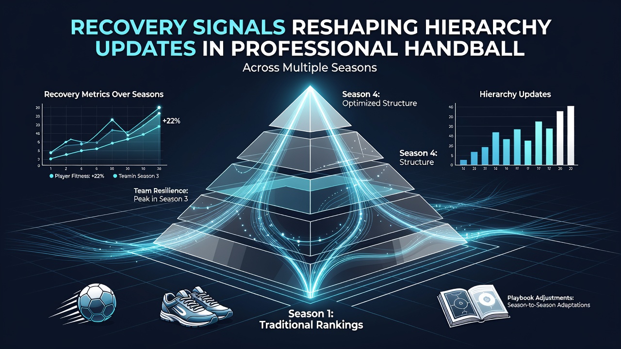 Professional handball players monitoring recovery metrics during training session
