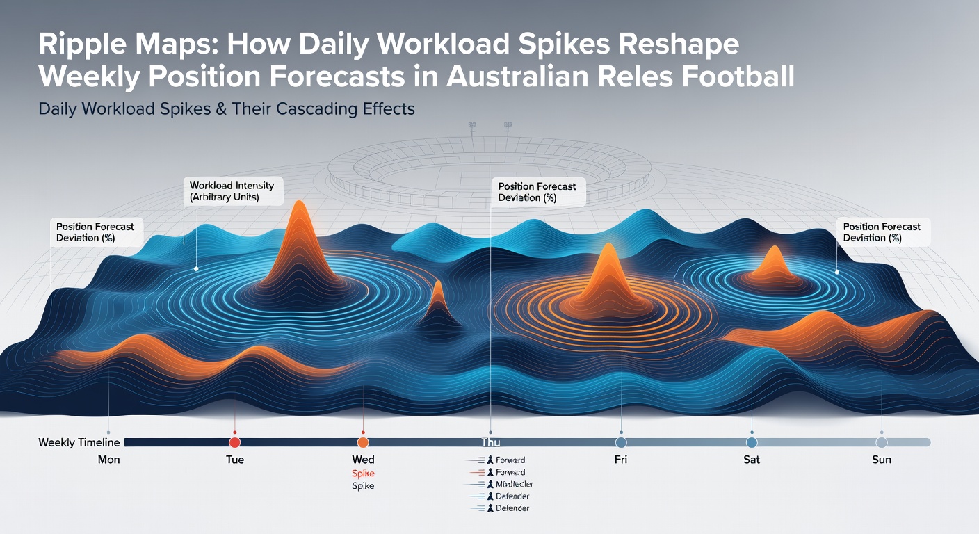 Detailed ripple map diagram illustrating workload cascade effects across an AFL weekly cycle