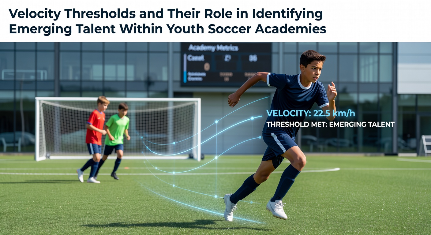 Youth soccer players undergoing velocity threshold testing on an academy training pitch with GPS tracking devices
